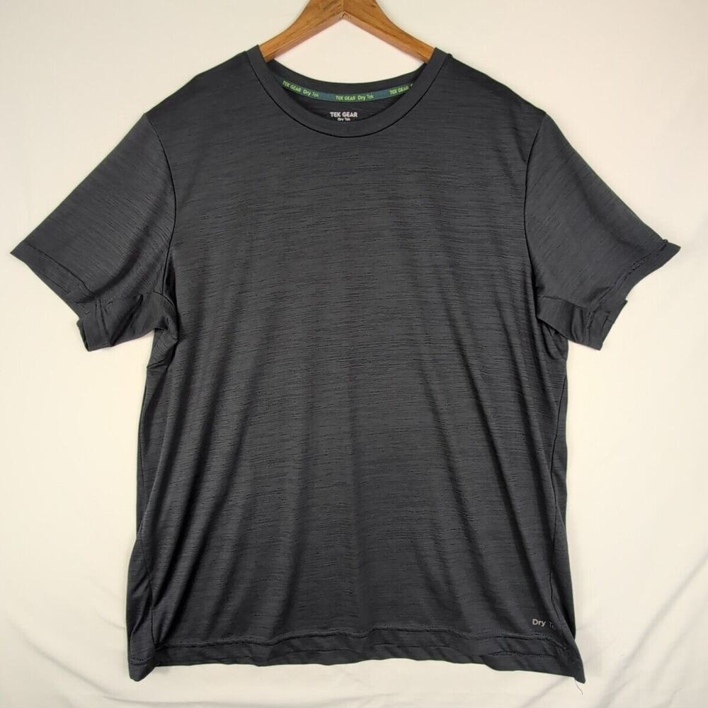 Tek Gear Mens T-Shirt Activewear Top Tee Ash Black Jersey Gym Fitness Size XXL